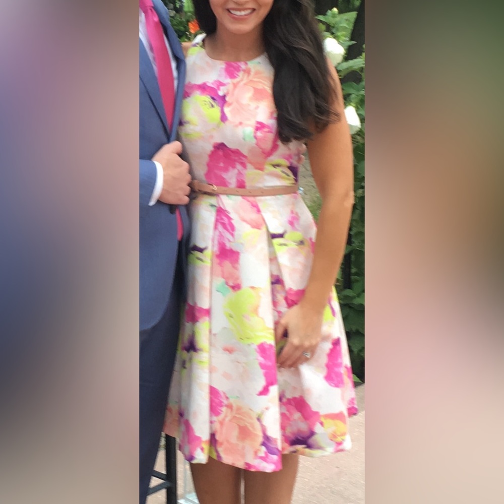 Eliza J sleeveless floral midi size 2